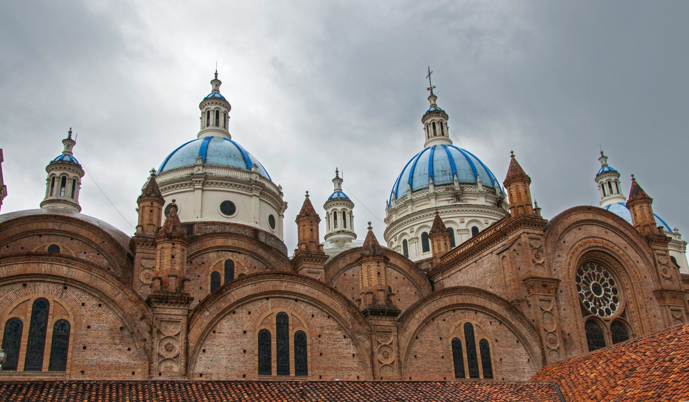 Cathedral domes in Cuenca, Ecuador